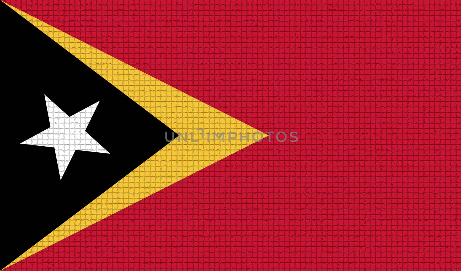Flags of East Timor with abstract textures. Rasterized version