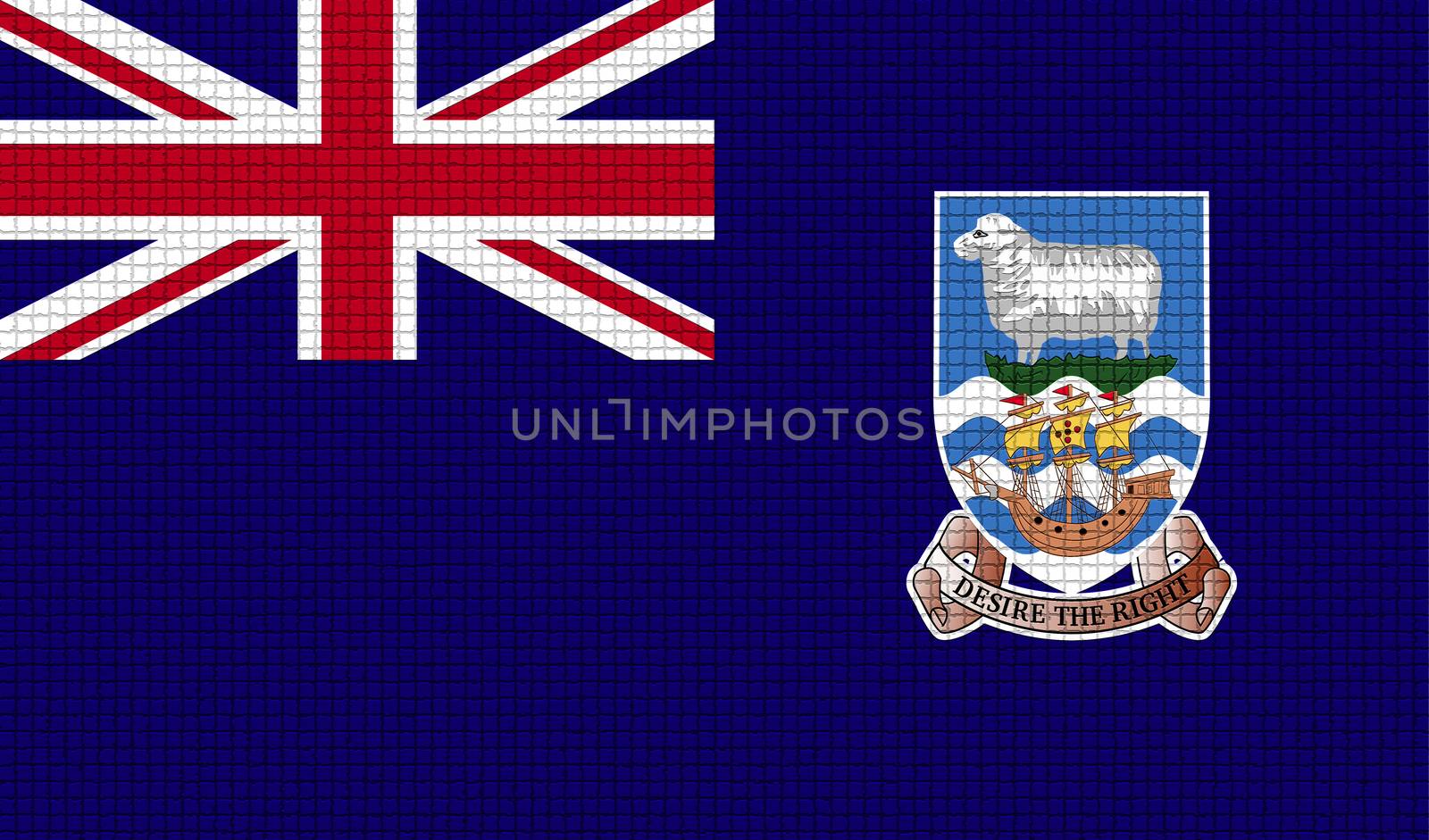 Flags Falkland Islands with abstract textures. Rasterized by serhii_lohvyniuk