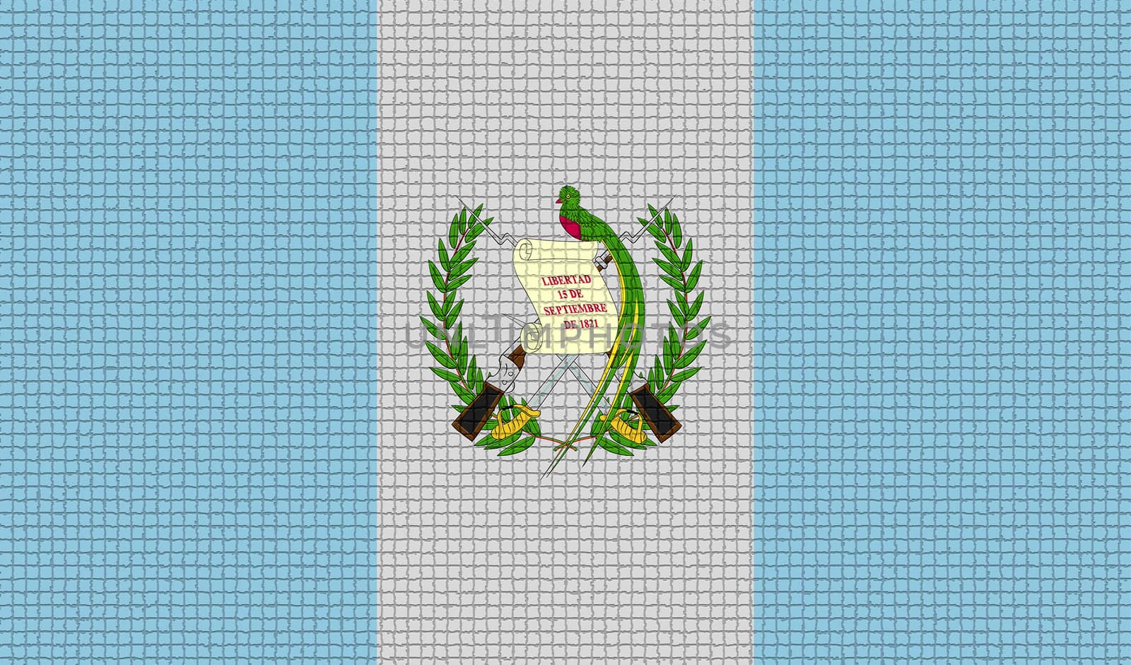 Flags of Guatemala with abstract textures. Rasterized version