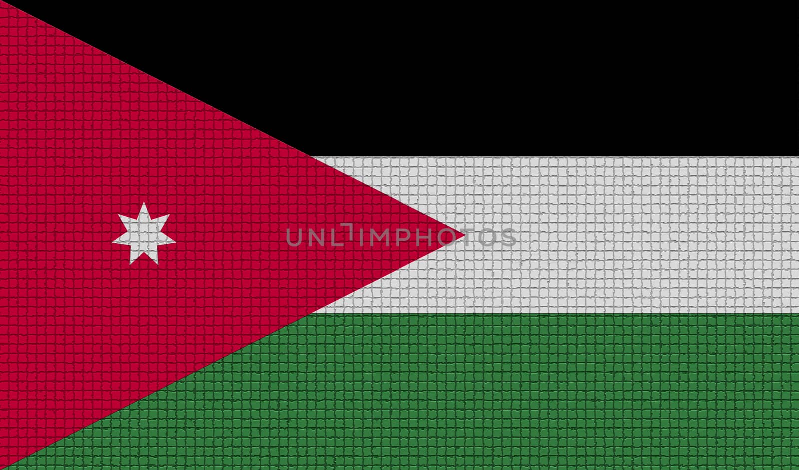 Flags of Jordan with abstract textures. Rasterized version
