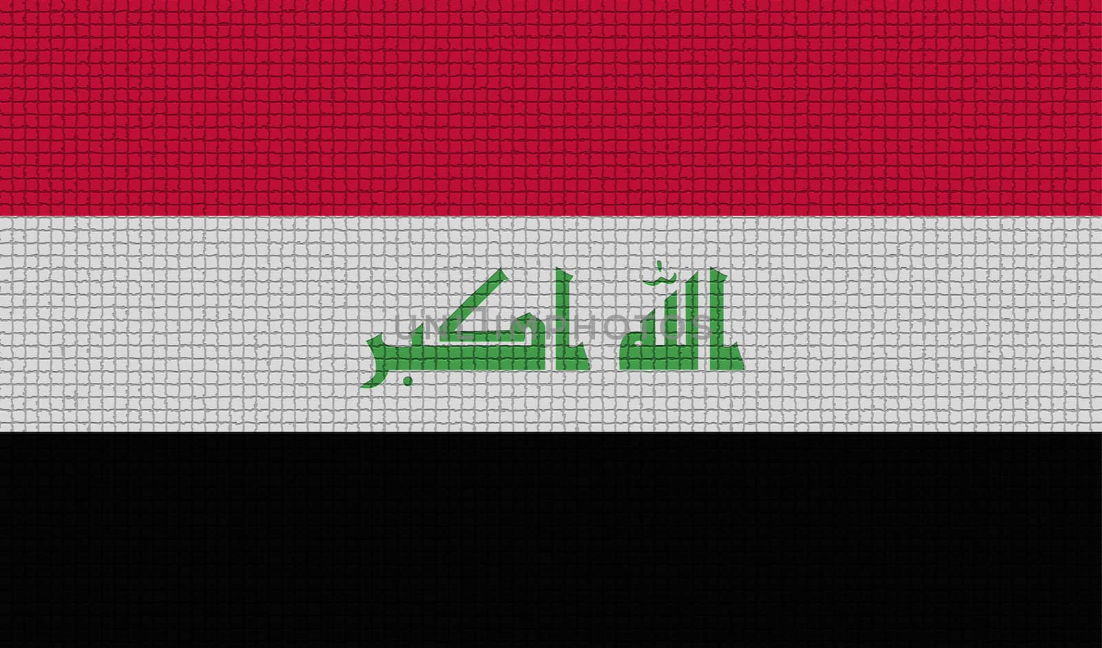 Flags Iraq with abstract textures. Rasterized by serhii_lohvyniuk