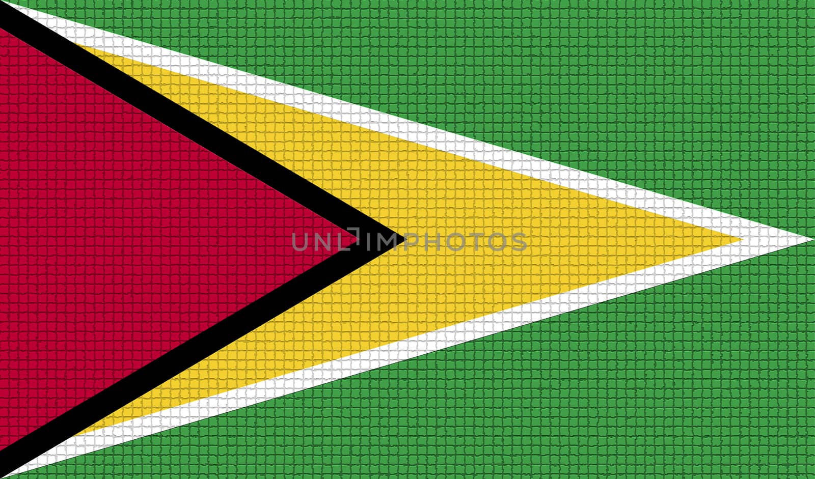 Flags Guyana with abstract textures. Rasterized by serhii_lohvyniuk