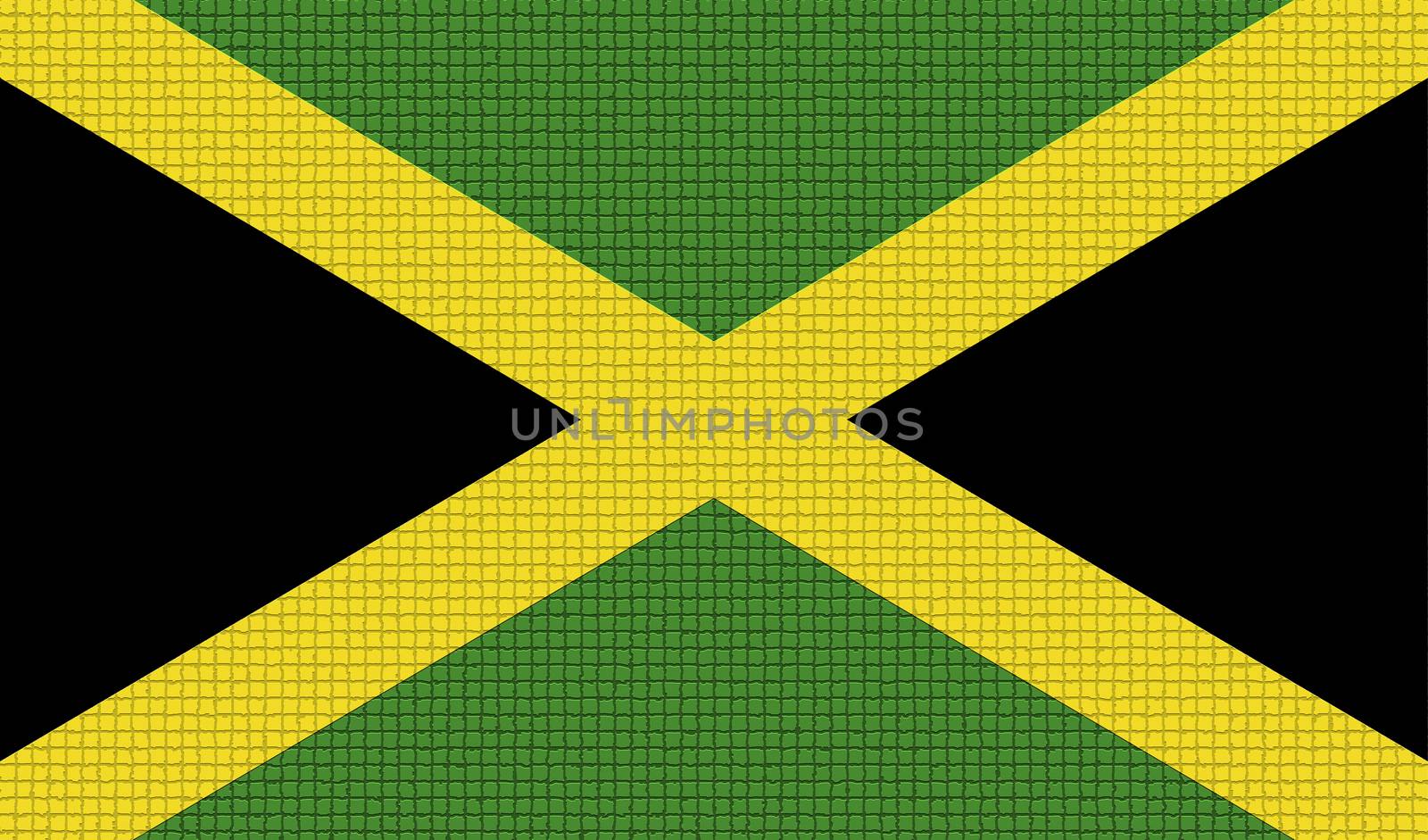 Flags Jamaica with abstract textures. Rasterized by serhii_lohvyniuk