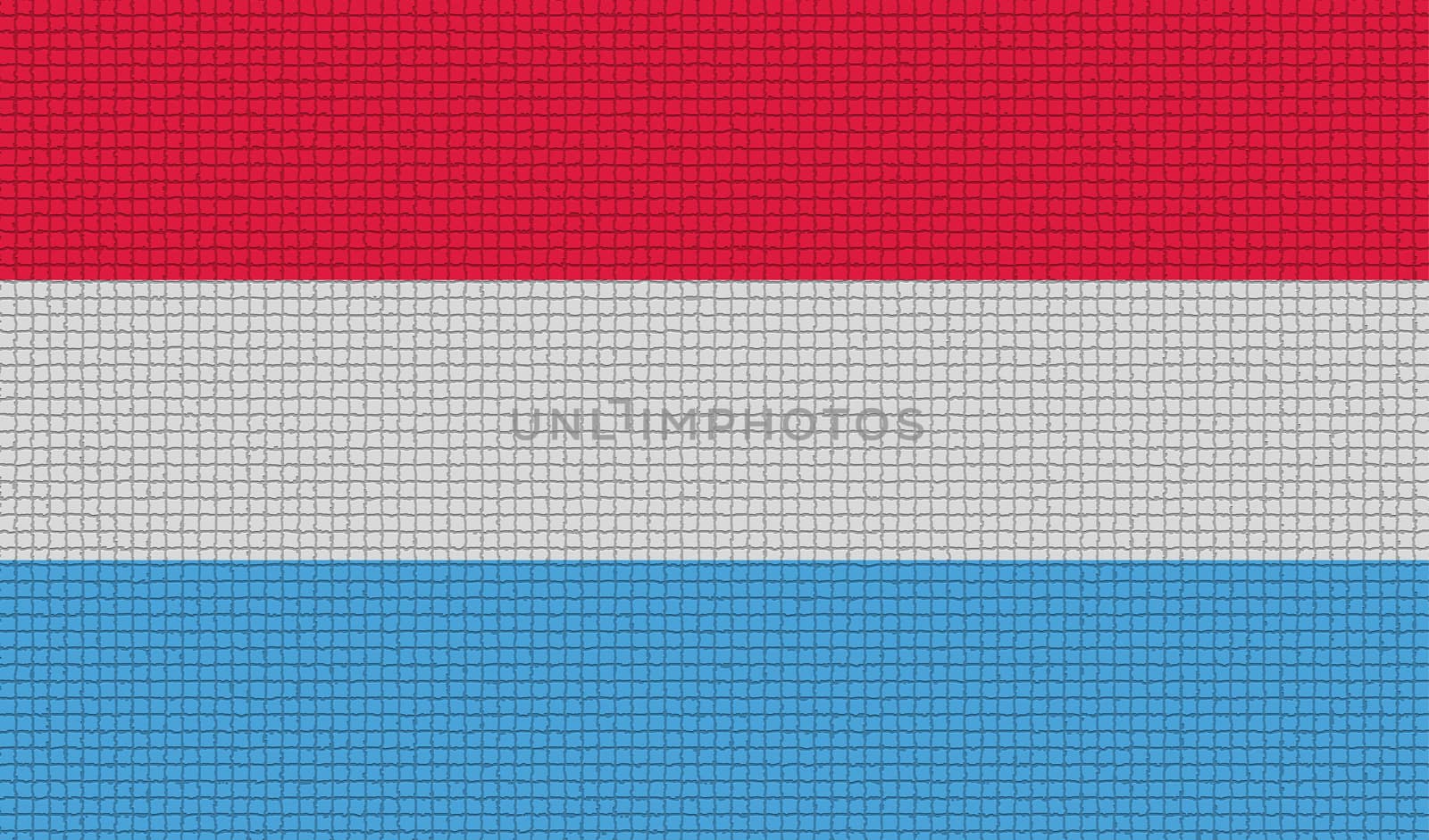 Flags of Luxembourg with abstract textures. Rasterized version