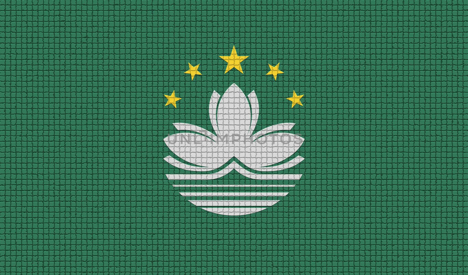 Flags of Macau with abstract textures. Rasterized version