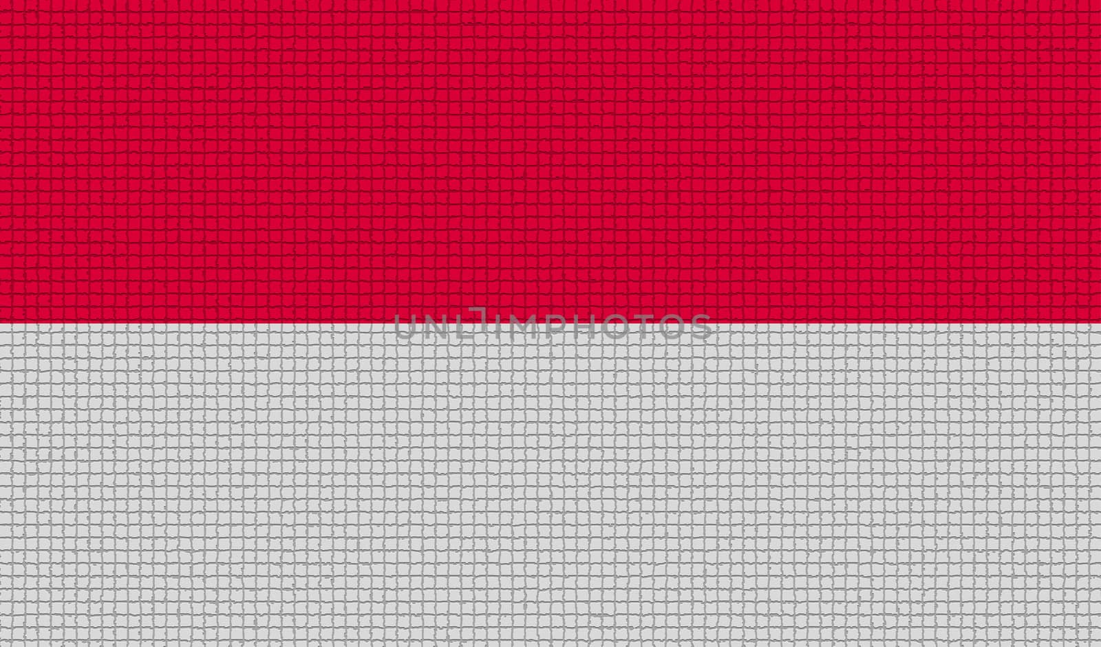 Flags of Monaco with abstract textures. Rasterized version