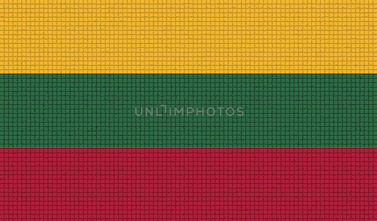 Flags of Lithuania. with abstract textures. Rasterized version