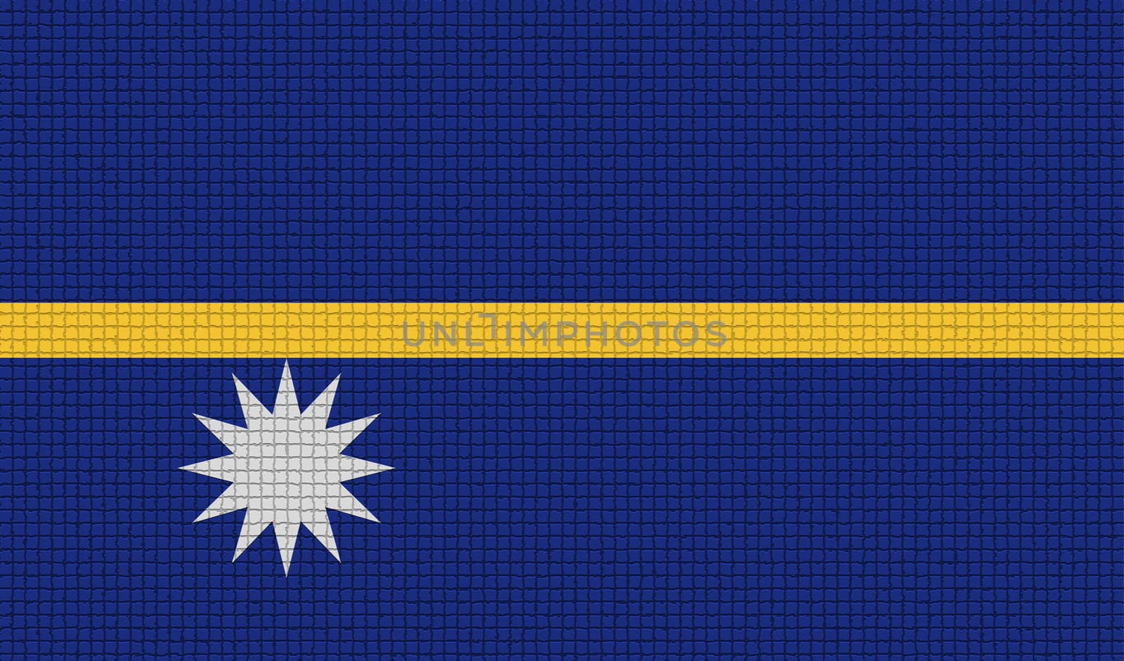 Flags of Nauru with abstract textures. Rasterized version