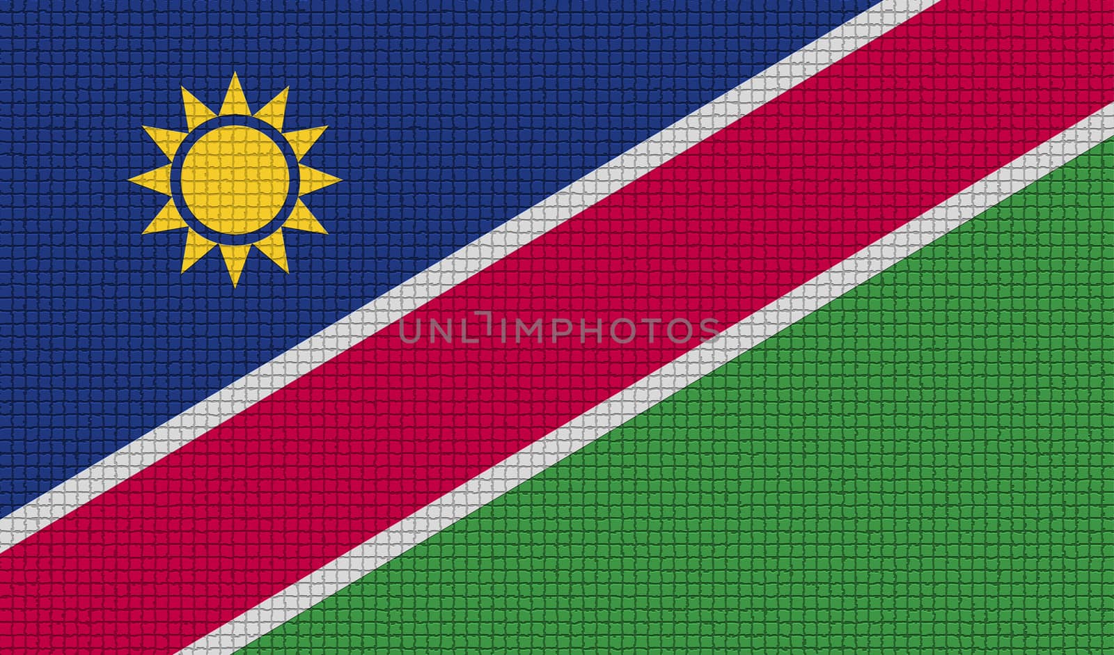 Flags Namibia with abstract textures. Rasterized by serhii_lohvyniuk