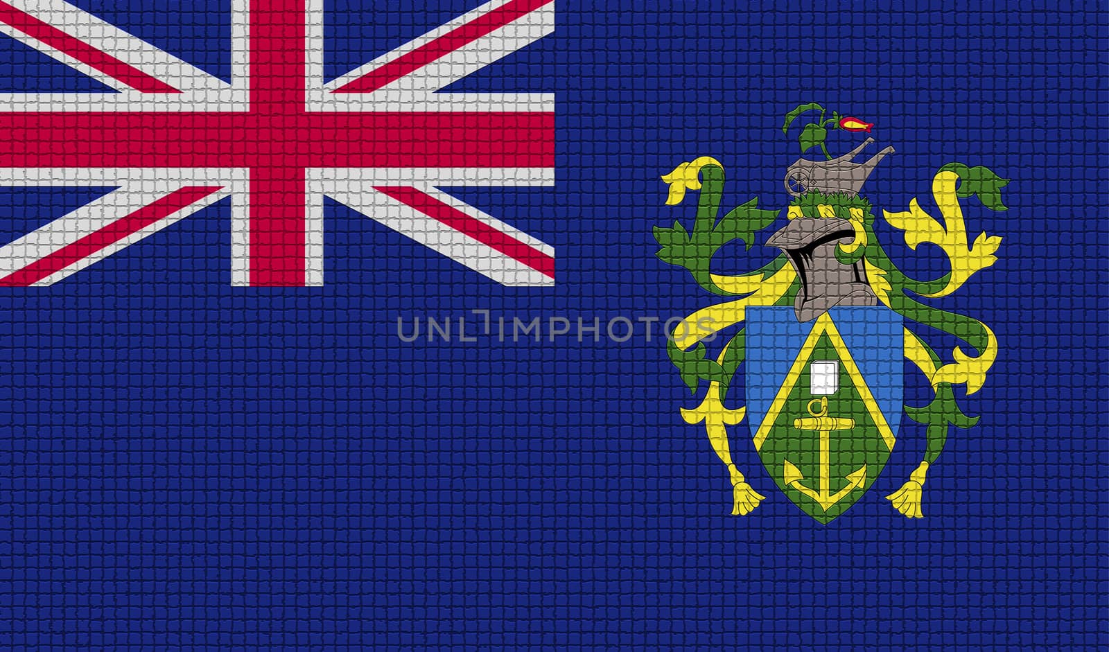 Flags Pitcairn Islands with abstract textures. Rasterized by serhii_lohvyniuk