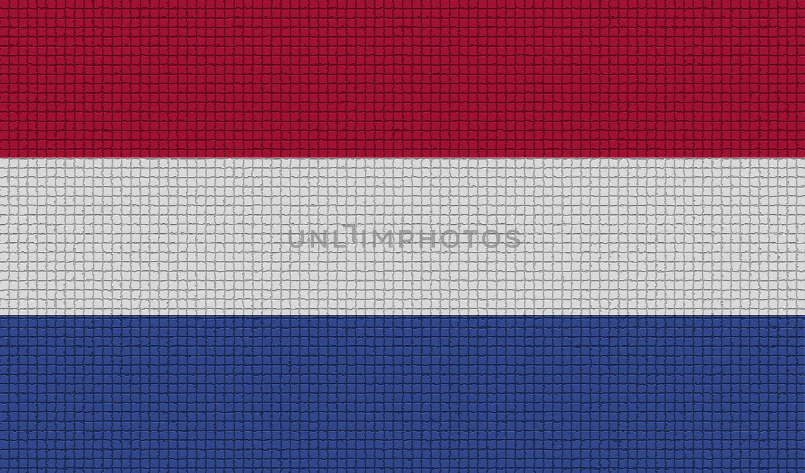 Flags of Netherlands with abstract textures. Rasterized version