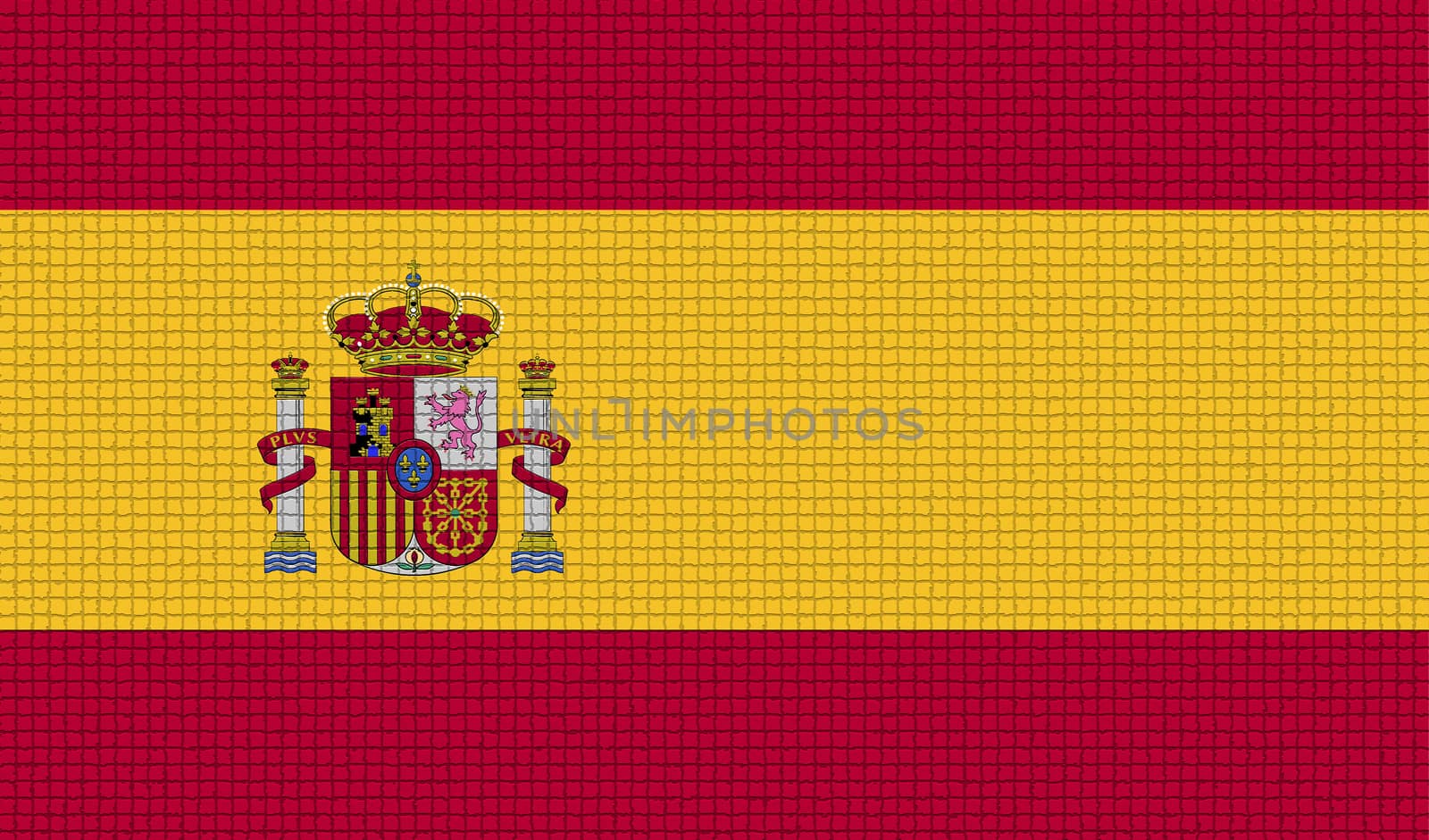 Flags of Spain with abstract textures. Rasterized version