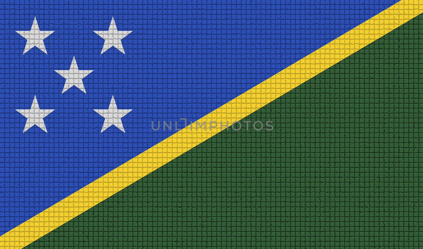 Flags of Solomon Islands with abstract textures. Rasterized version