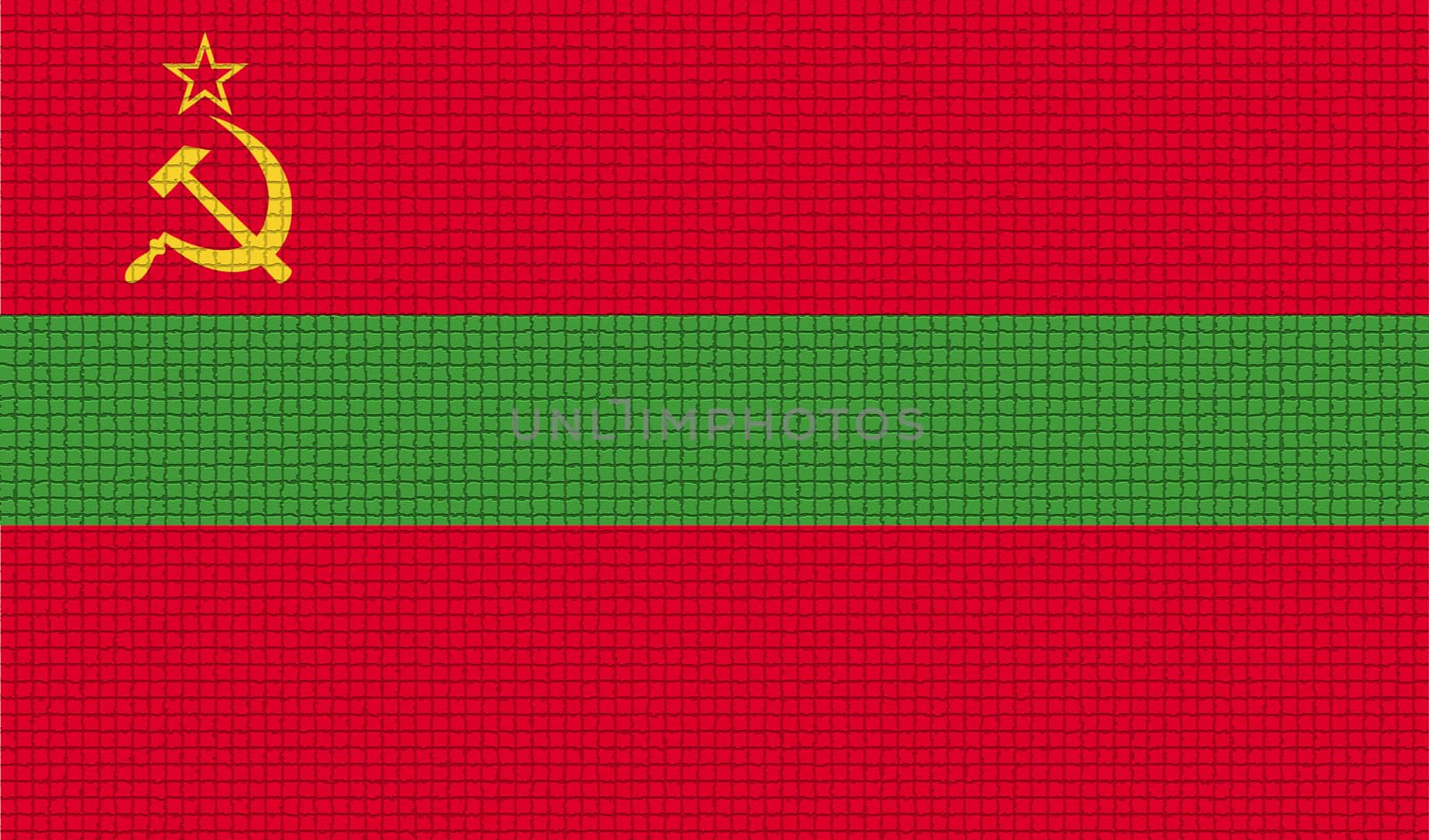 Flags of Transnistria with abstract textures. Rasterized version