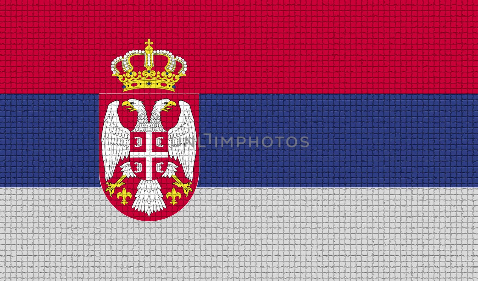 Flags Serbia with abstract textures. Rasterized by serhii_lohvyniuk