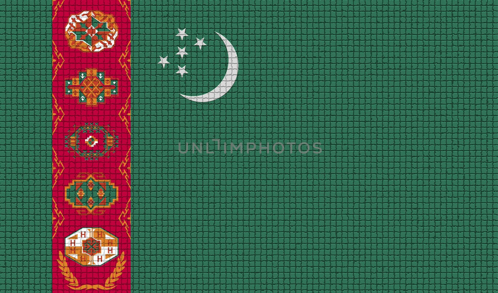 Flags Turkish Northern Cyprus with abstract textures. Rasterized by serhii_lohvyniuk