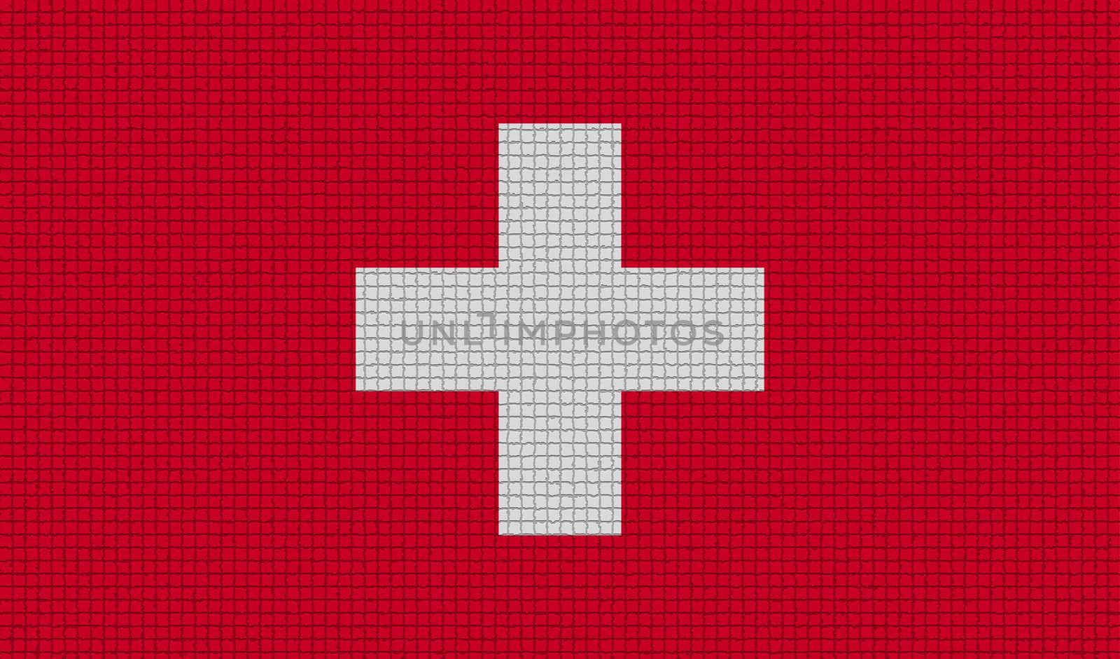 Flags of Switzerland with abstract textures. Rasterized version