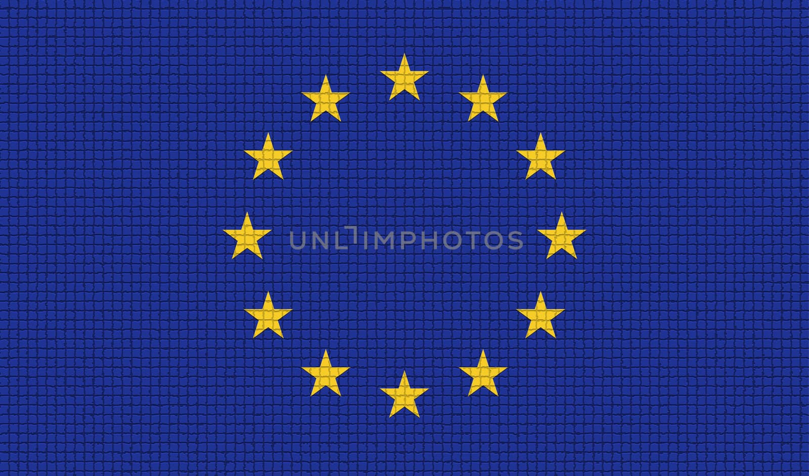 Flags of European Union with abstract textures. Rasterized version