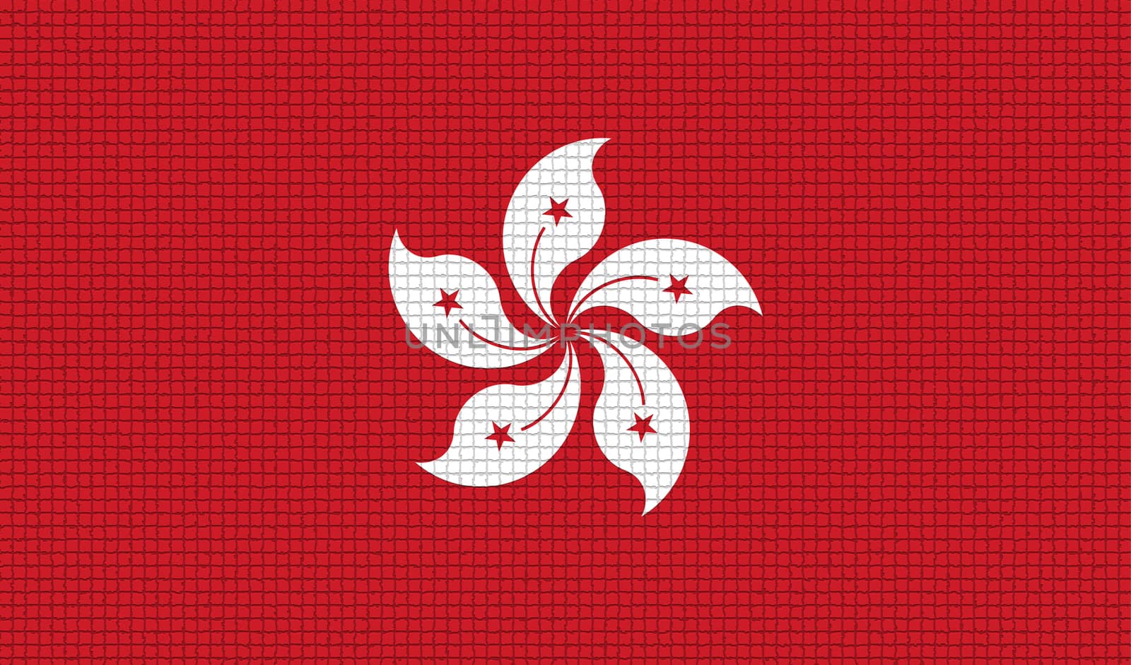 Flags of Hong Kong with abstract textures. Rasterized version