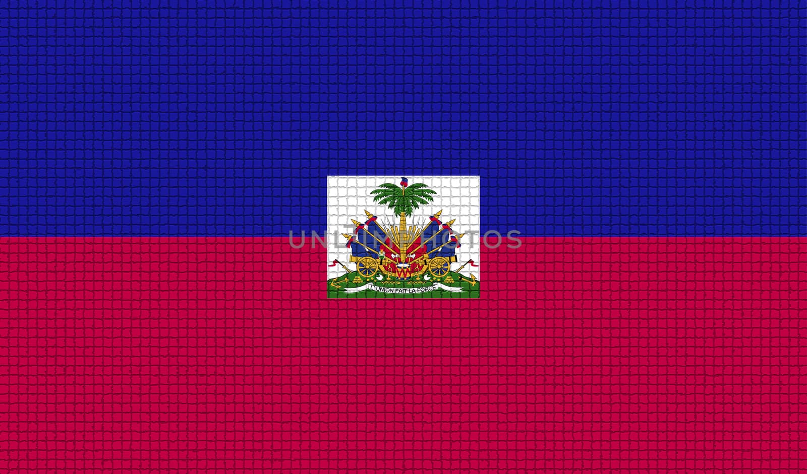 Flags of Haiti with abstract textures. Rasterized version