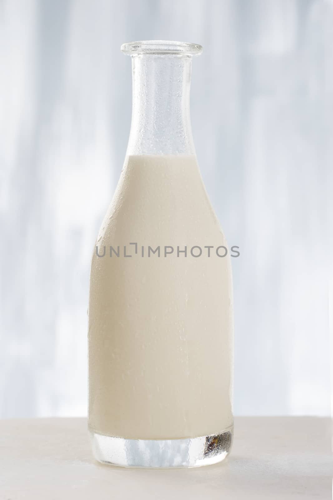 Glass bottle of milk