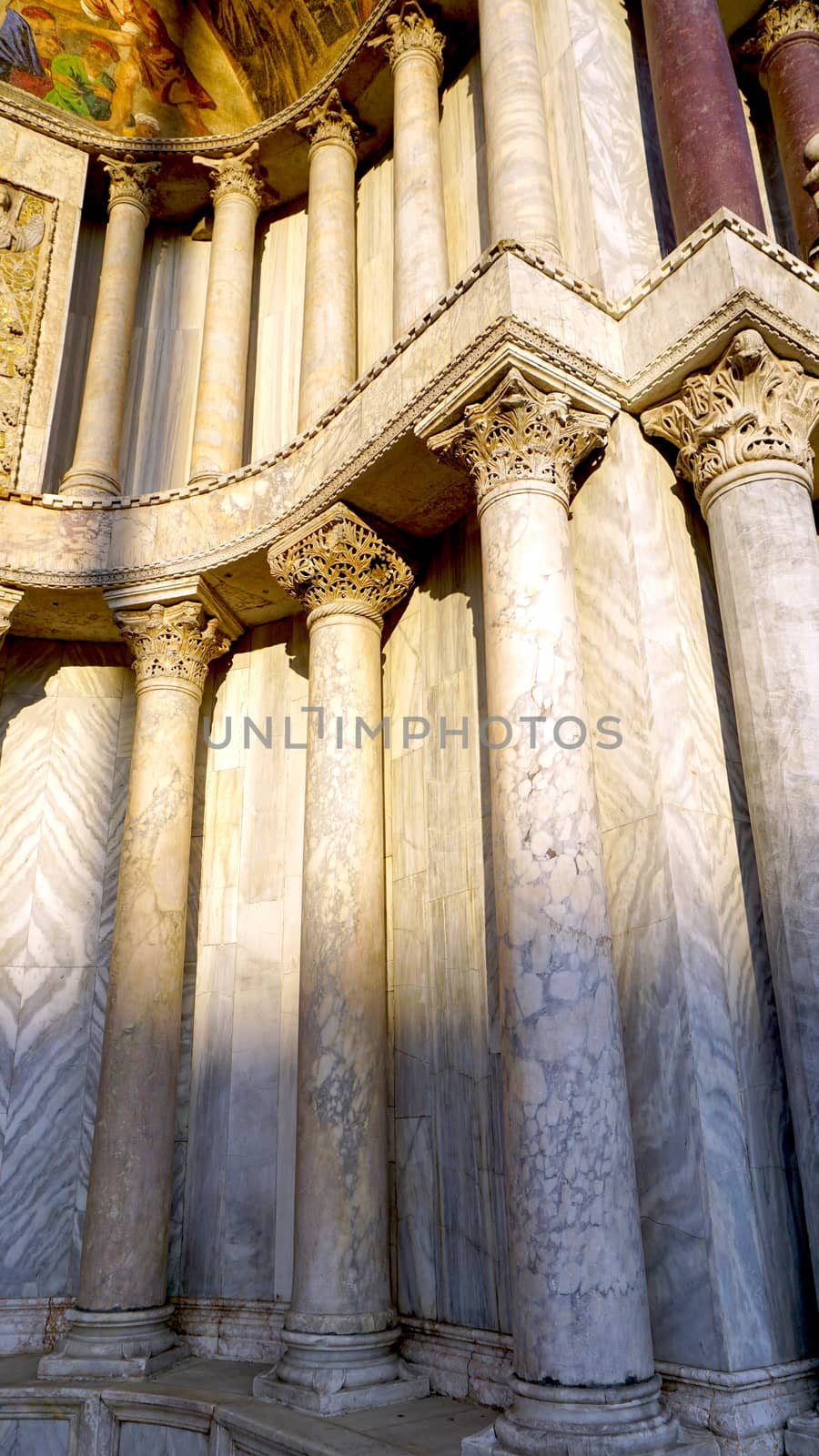 marble column of cathedral San macro by polarbearstudio