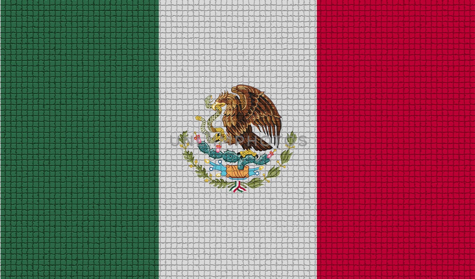Flags Mexico with abstract textures. Rasterized by serhii_lohvyniuk