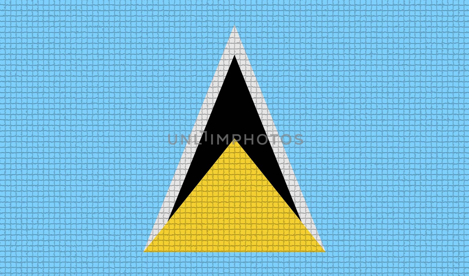 Flags of Saint Lucia with abstract textures. Rasterized version