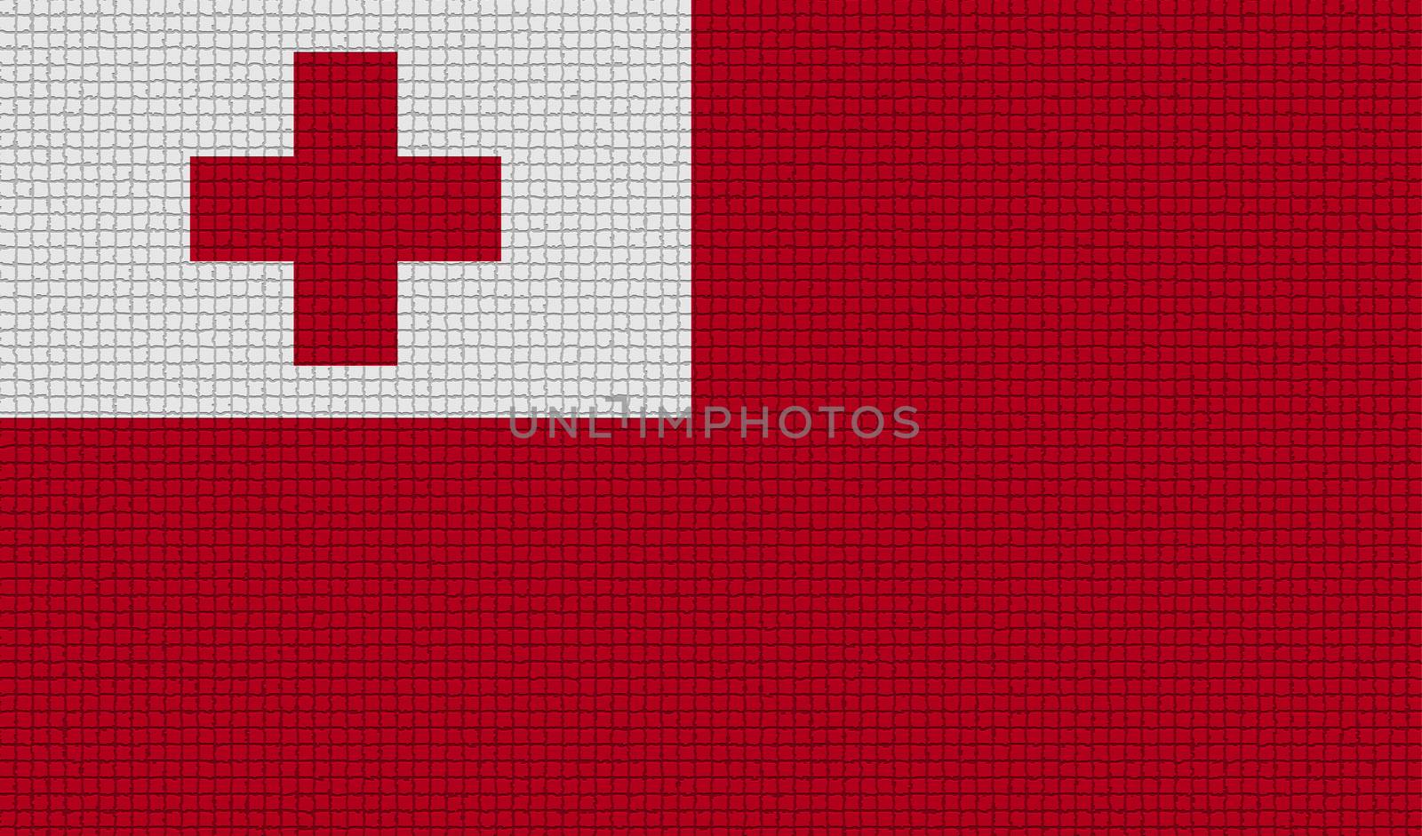 Flags of Tonga with abstract textures. Rasterized version