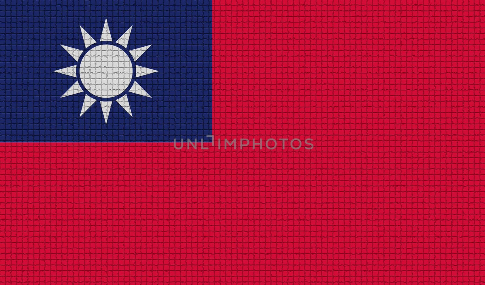 Flags Taiwan with abstract textures. Rasterized by serhii_lohvyniuk