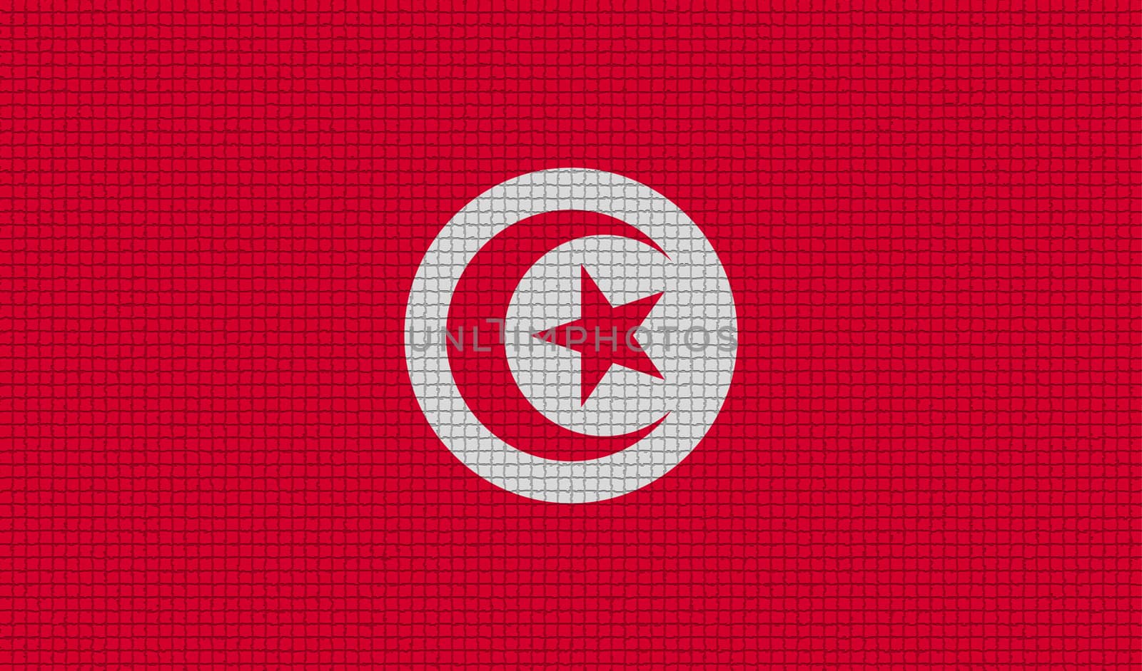Flags Tunisia with abstract textures. Rasterized by serhii_lohvyniuk