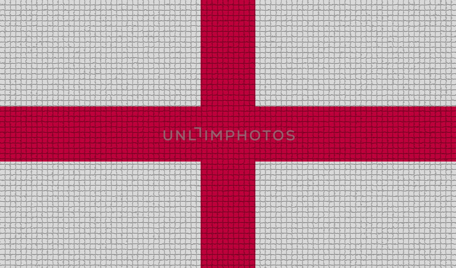 Flags of England with abstract textures. Rasterized version