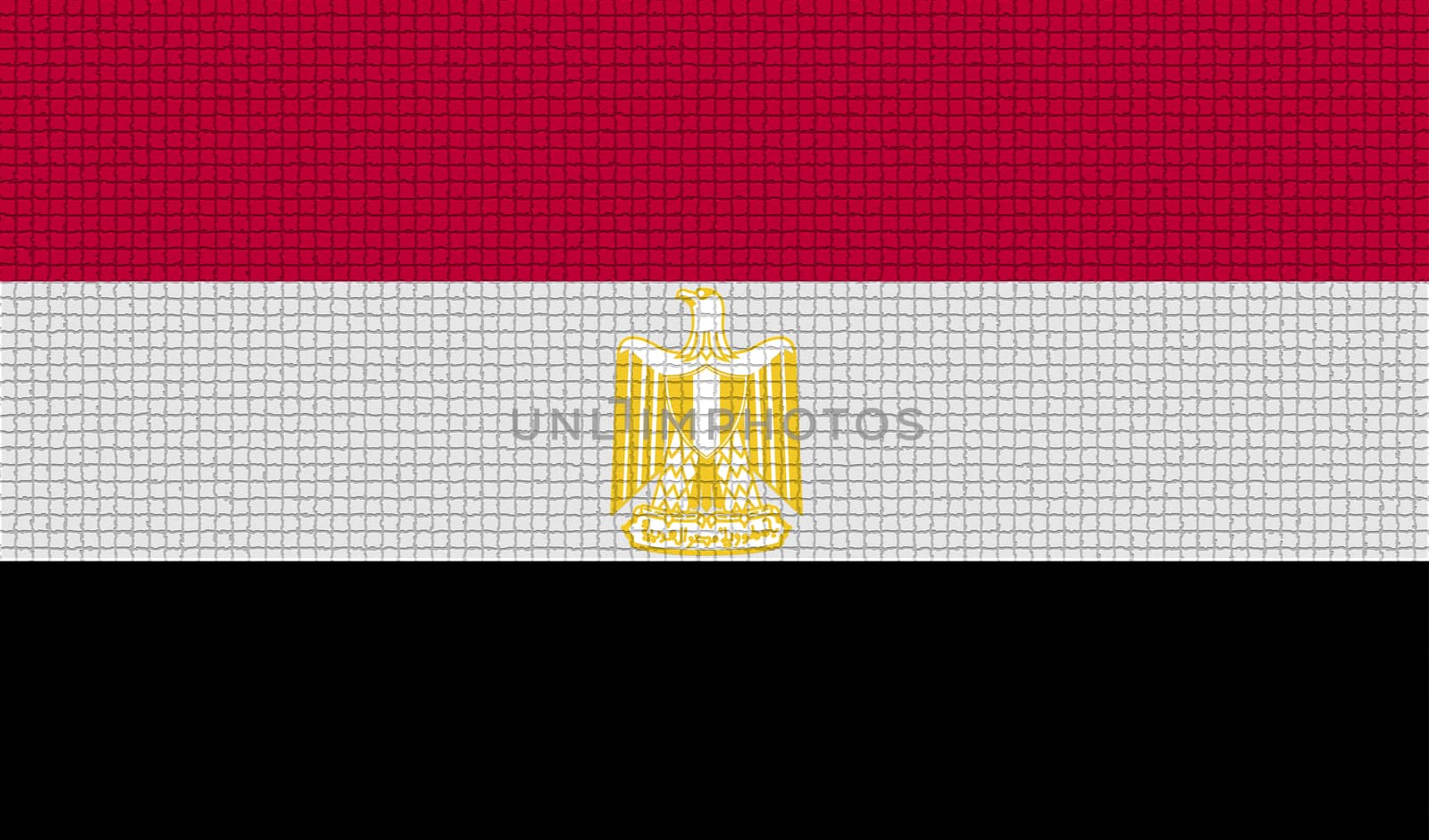 Flags of Egypt with abstract textures. Rasterized version