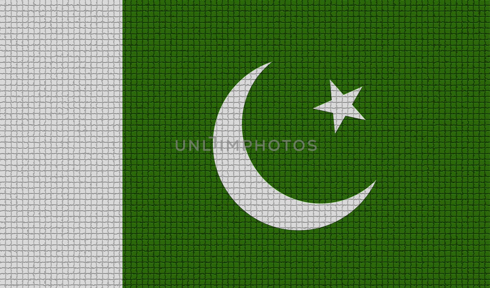 Flags Pakistan with abstract textures. Rasterized by serhii_lohvyniuk