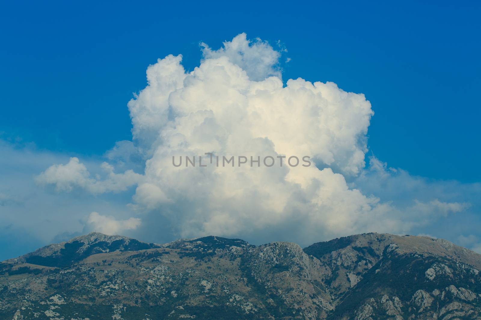 Picturesque clouds over the mountains, Montenegro, Balkans