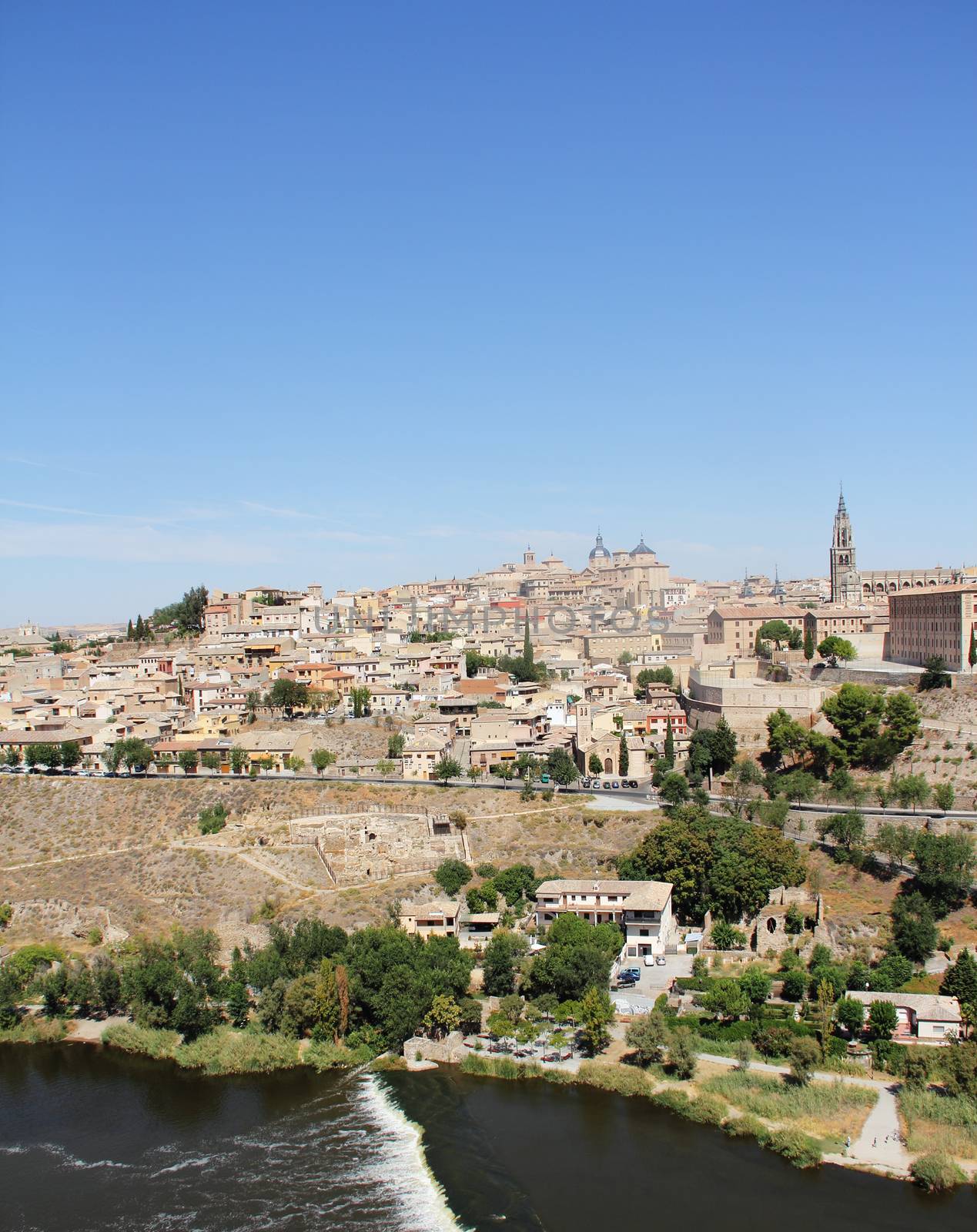 Toledo and Tagus river Spain panoramic view