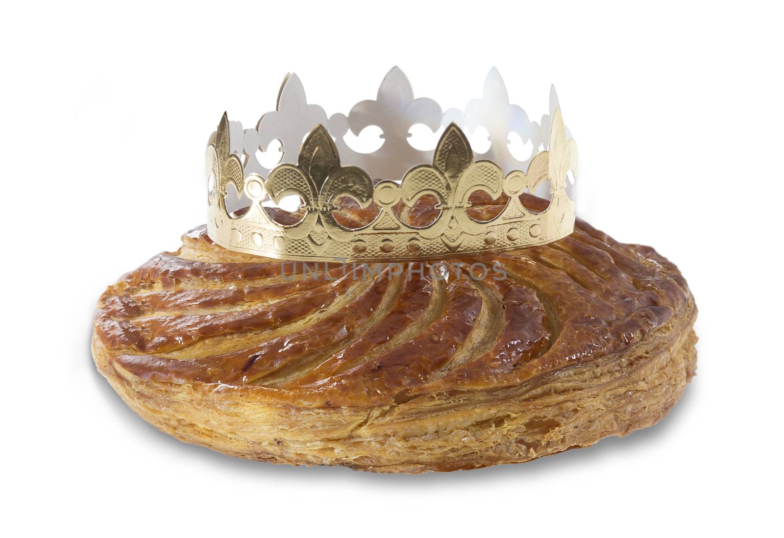 galette , king cake with crown