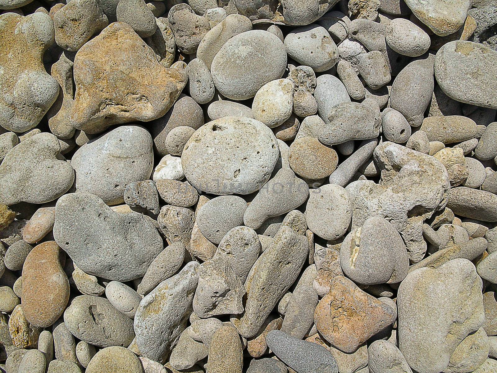 sea stones on a beach in southern Italy