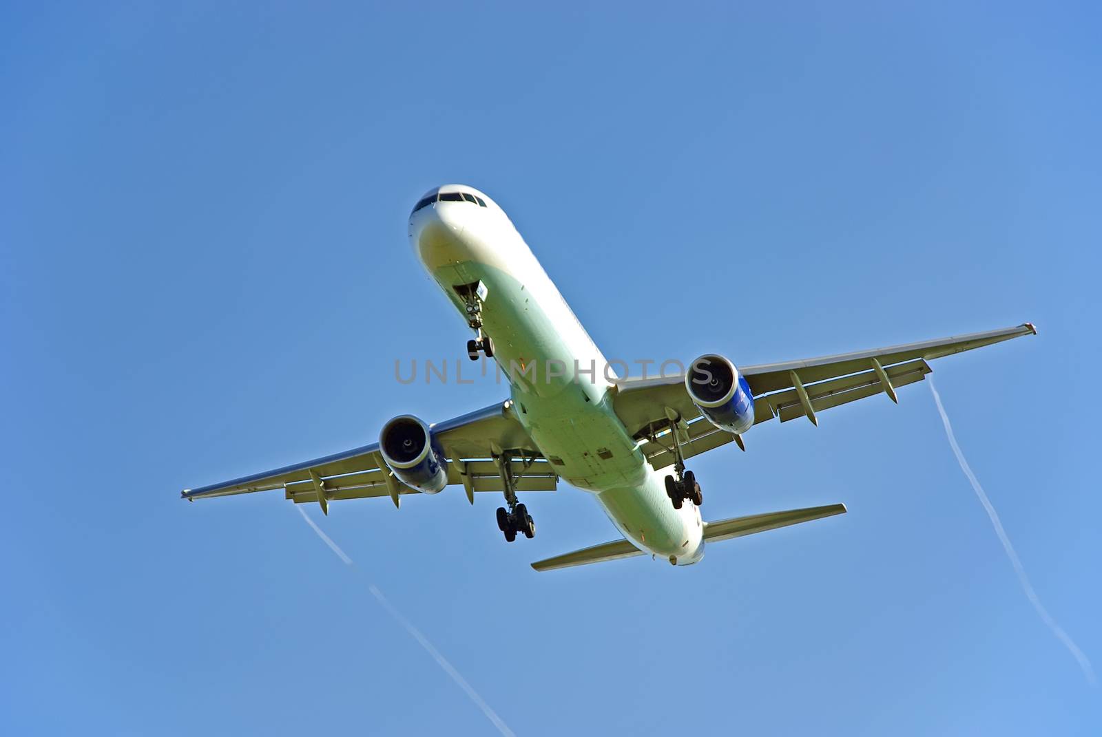 Passenger aircraft arriving to the airport