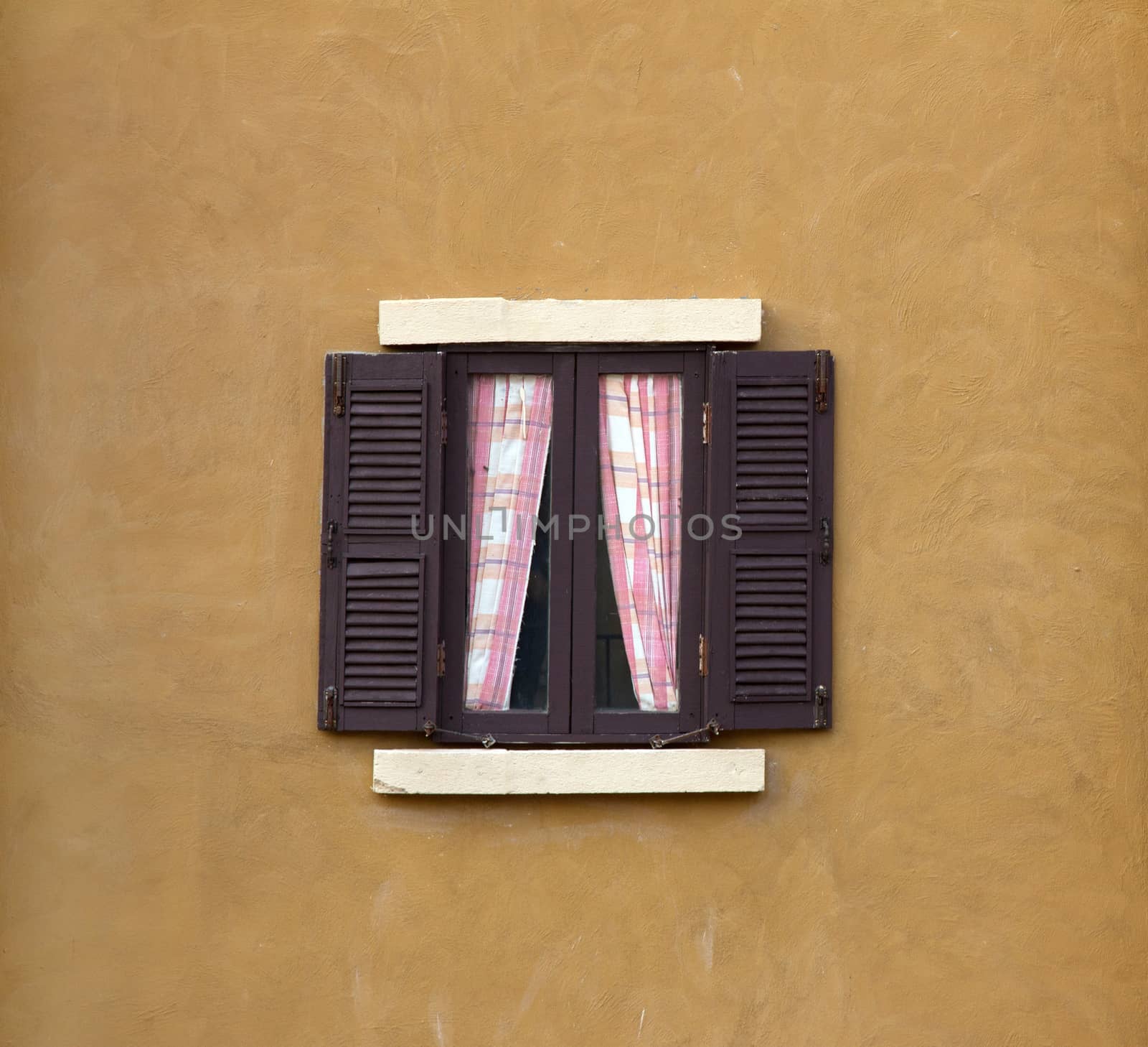 Window on cement wall with for background