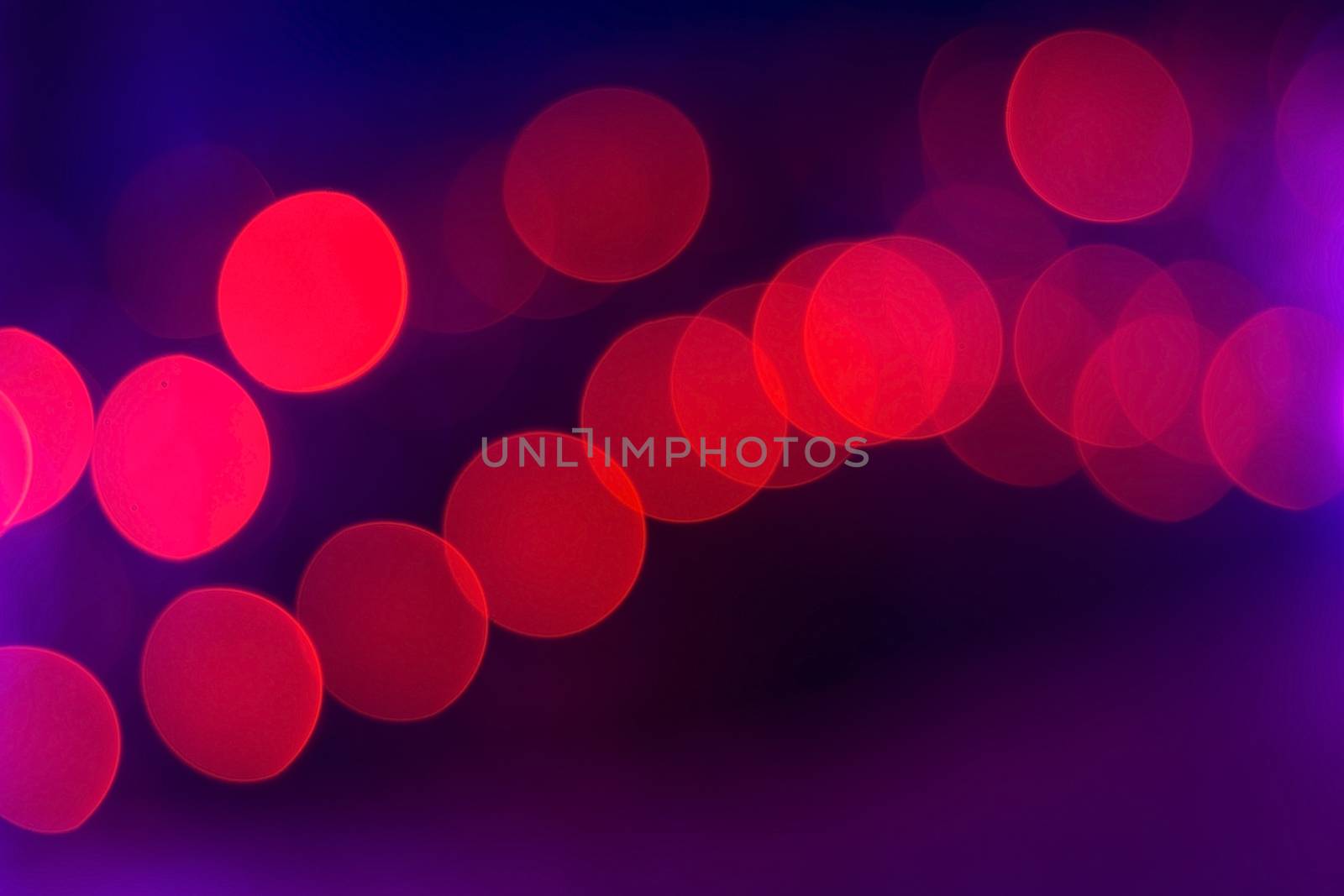 Colorful bokeh lights, abstract blur background in night