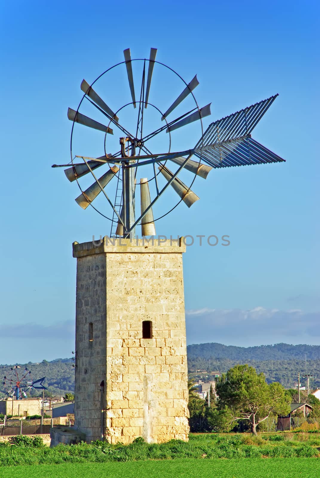 Typical windmill in the island of Majorca (Spain)