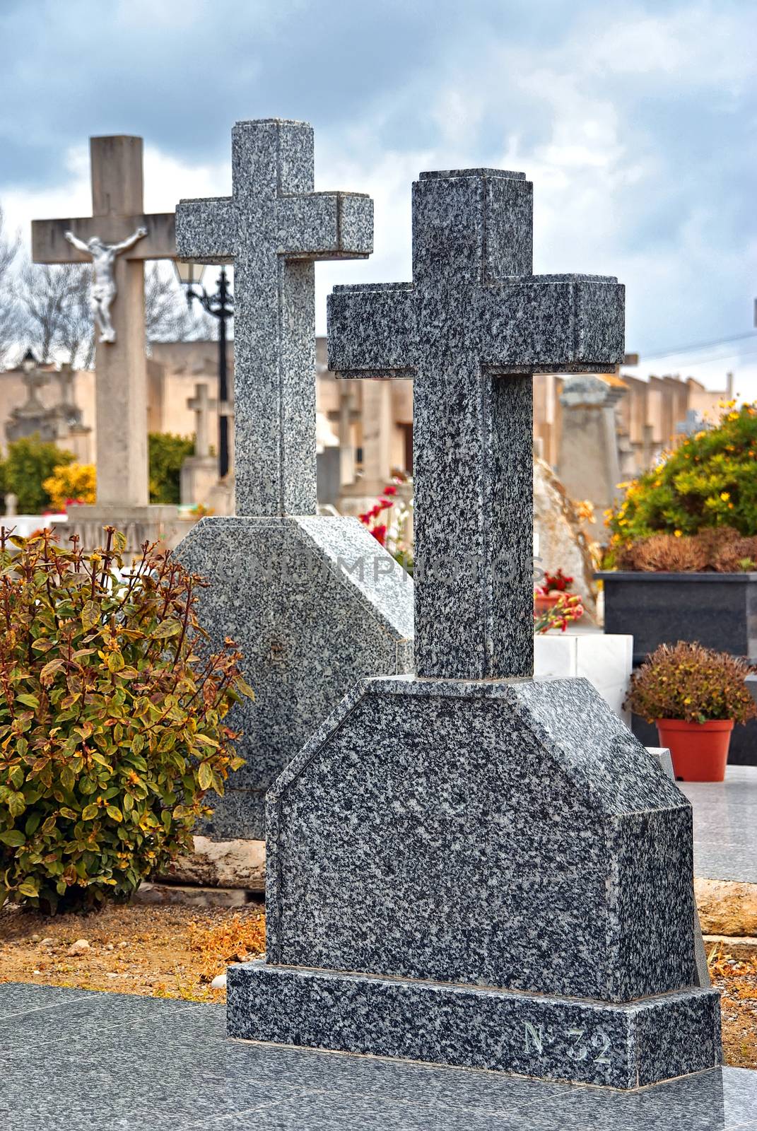 Crosses in the cemetery of Alcudia (Majorca - Balearic Islands)