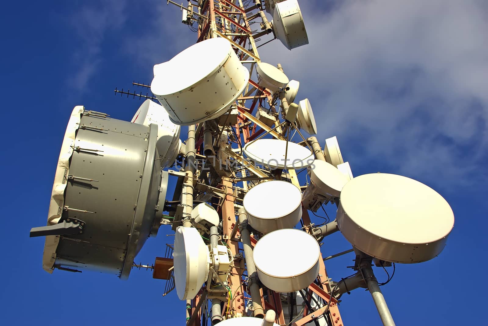 Detail of a communications broadcasting antenna in Spain