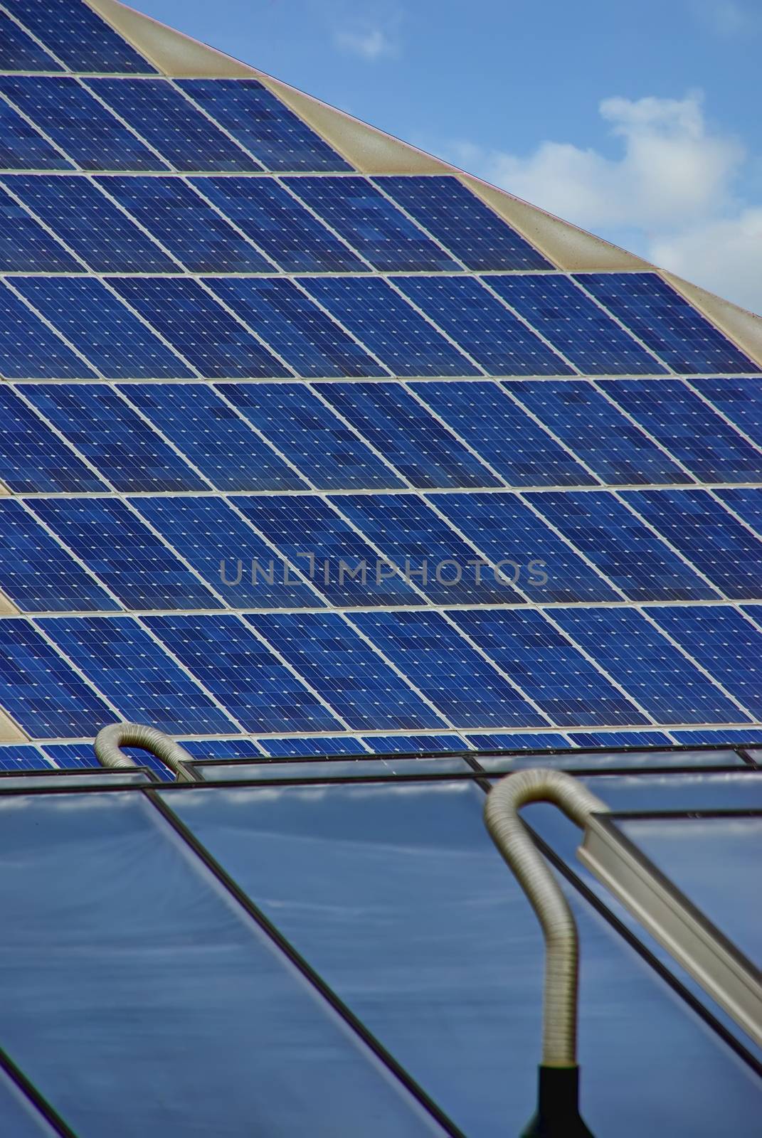 Solar energy collectors on a fotovoltaic plant of Spain