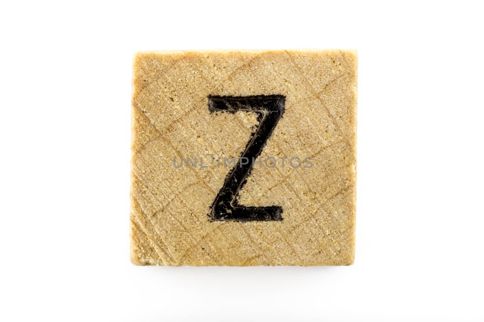 Wooden alphabet blocks with letters Z by urubank