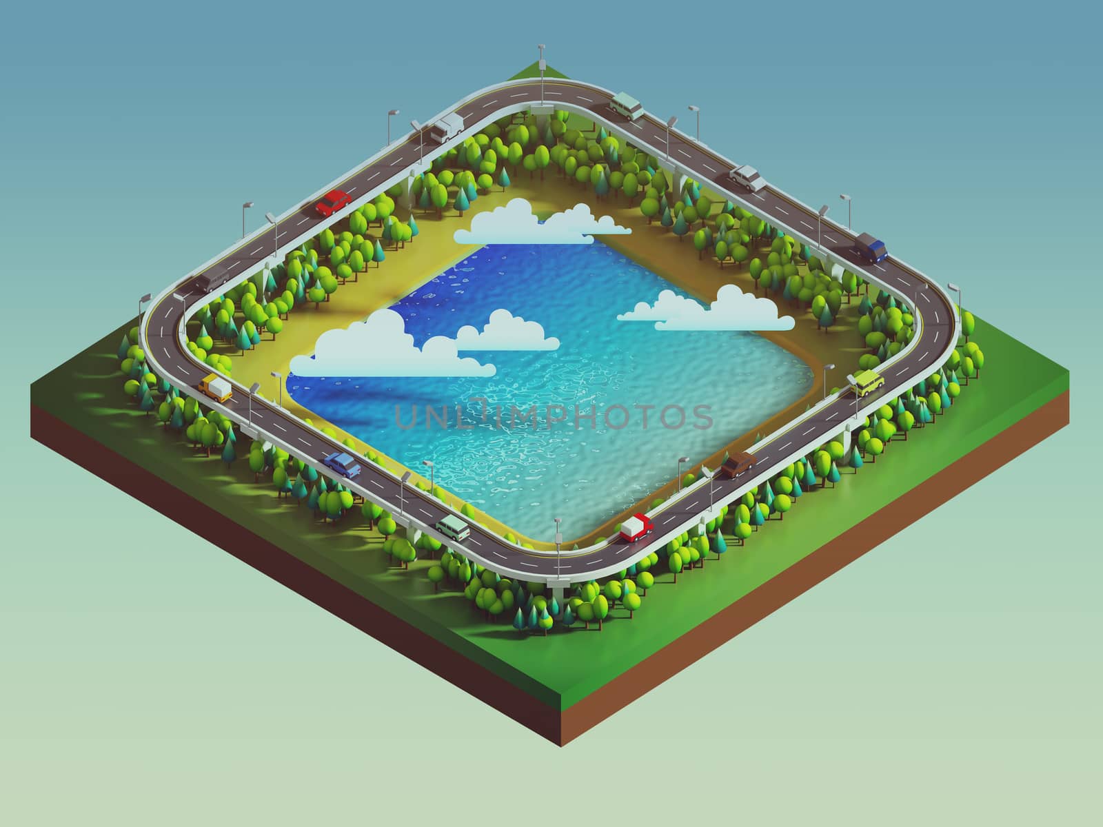 green earth concept in isometric view by teerawit