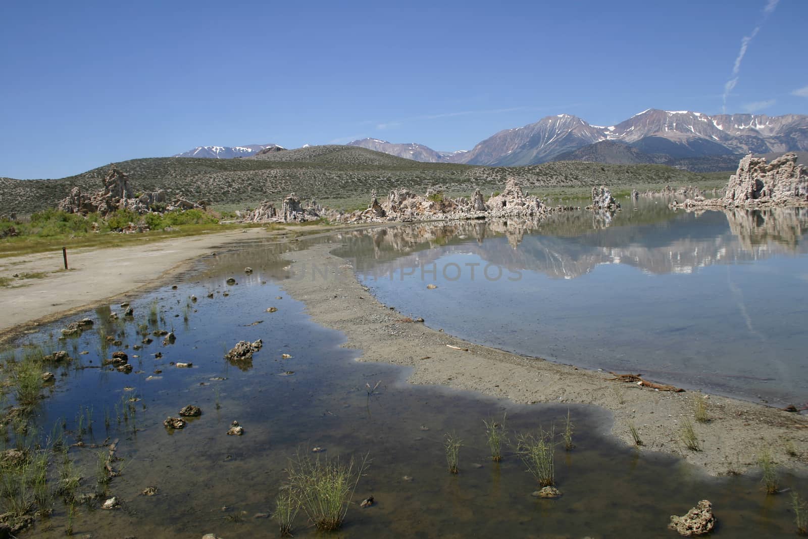 Summer day at Mono Lake in California, USA