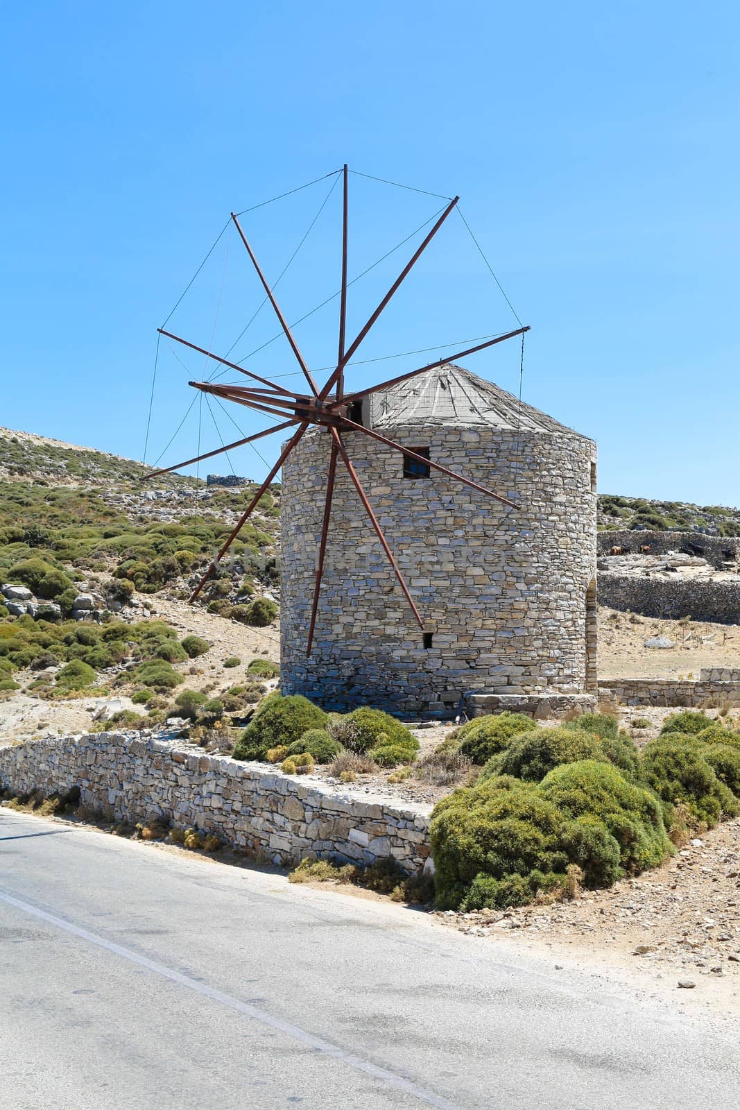 A old wind mill farm in Greece