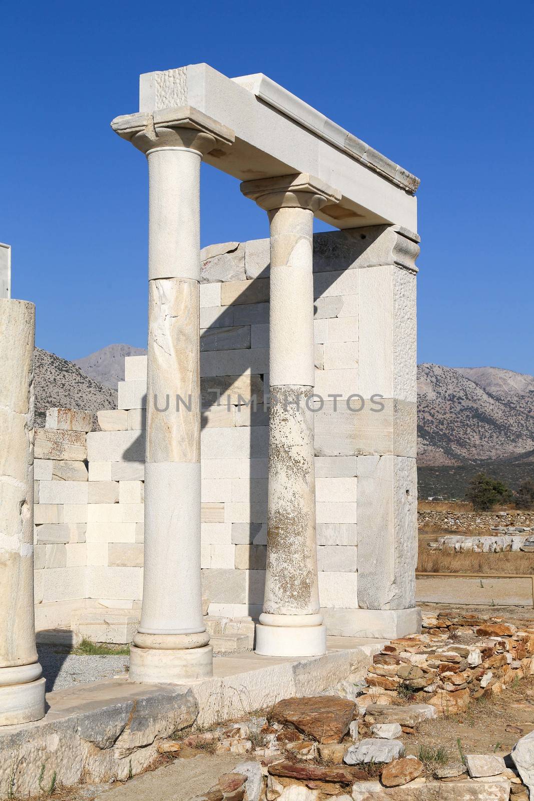 Temple of Demeter at the Naxos island in Greece